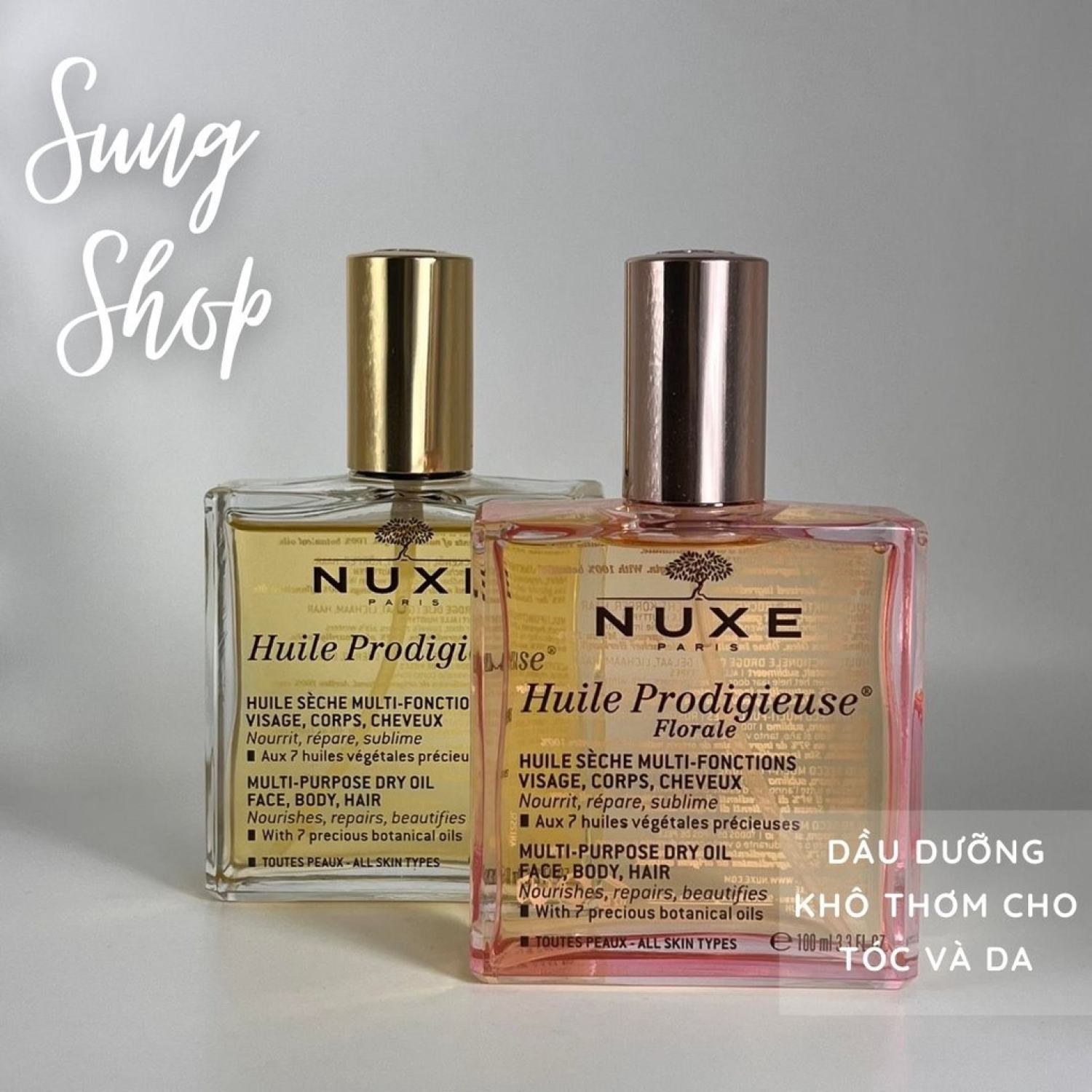 Dầu khô đa năng NUXE Pháp 100ml dưỡng tóc mặt và body