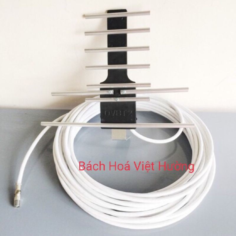 Ăng ten tivi thông minh thu sóng DVB T2 kèm dây 12mét, 15 mét