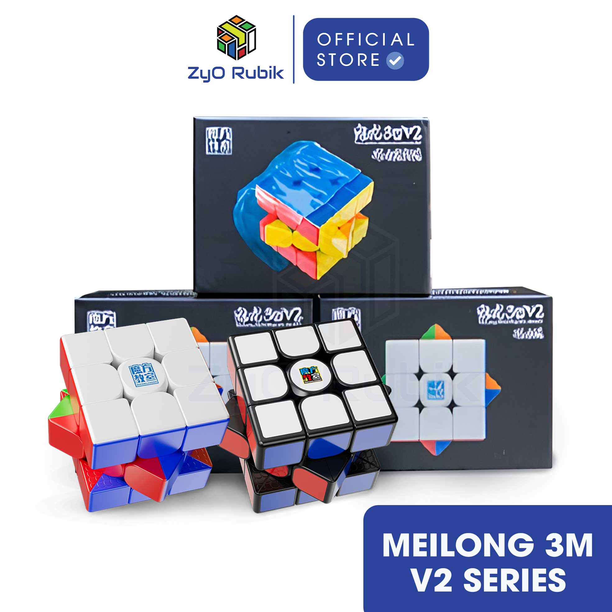 Rubik 3x3 moyu meilong 3m phiên bản v2 2024 - meilong 3m v2 3 phiên bản light, magnetic, uv - đồ chơi phát triển trí tuệ - zyo rubik
