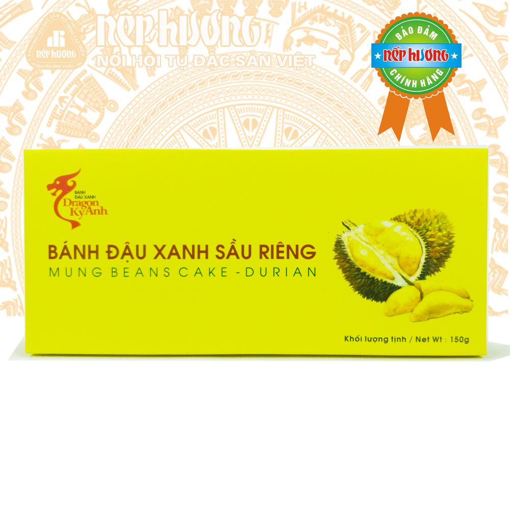 Bánh đậu xanh sầu riêng - Rồng vàng Kỳ Anh - hộp 150g - Đặc sản Hải Dương
