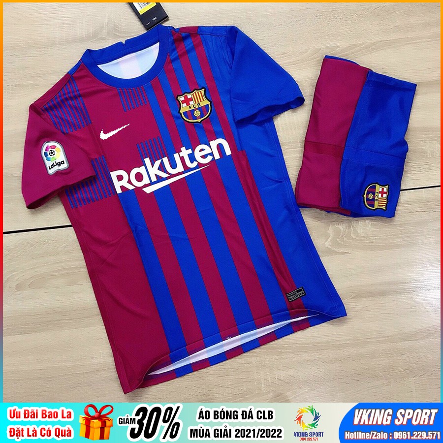 Áo barcelona 2022 bộ quần áo bóng đá clb barcelona 2021/2022 sân nhà màu sọc đỏ xanh