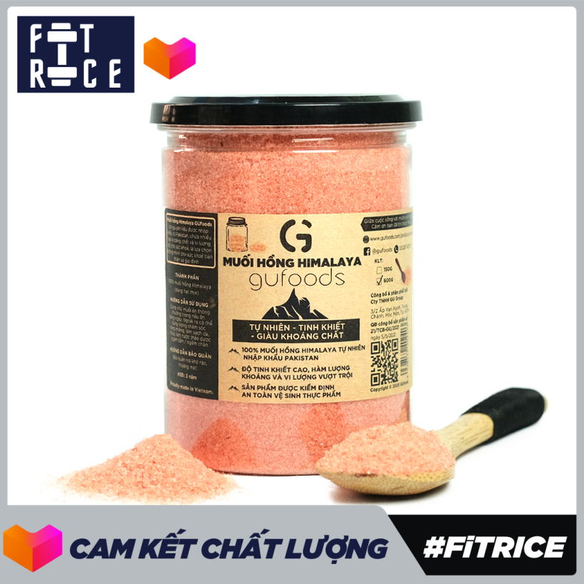 Muối hồng Himalaya GUfoods - Tự nhiên, Tinh khiết, Giàu khoáng chất