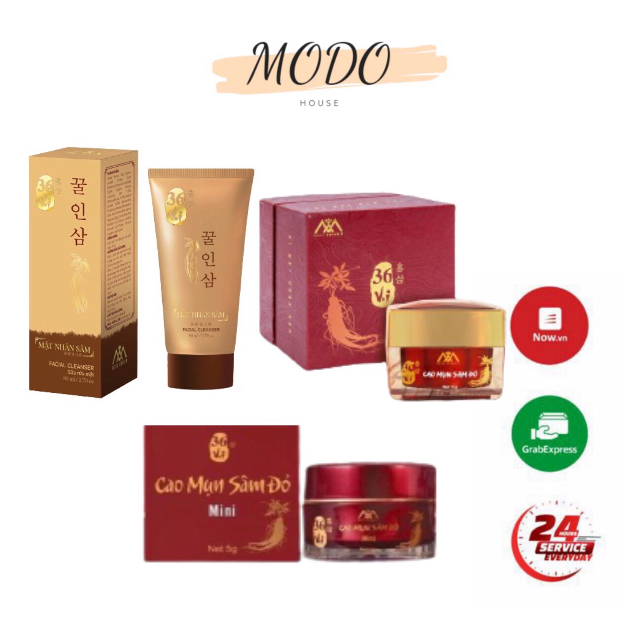 SỮA RỬA MẶT MẬT NHÂN SÂM - CAO MỤN SÂM ĐỎ 36 VỊ