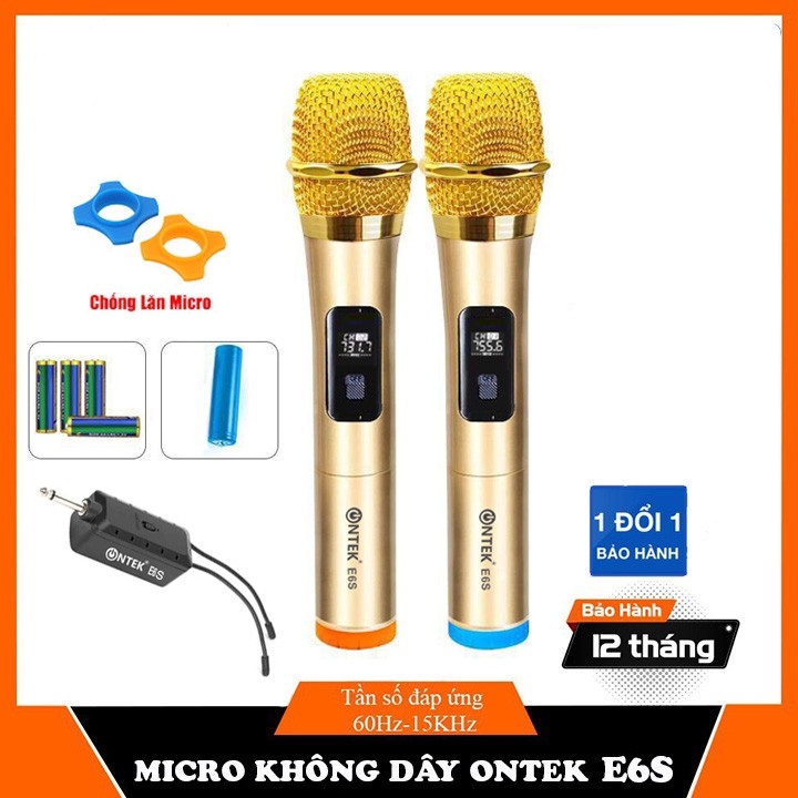 Micro karaoke không dây cao cấp tần số UHF  chống hú khử ồn -