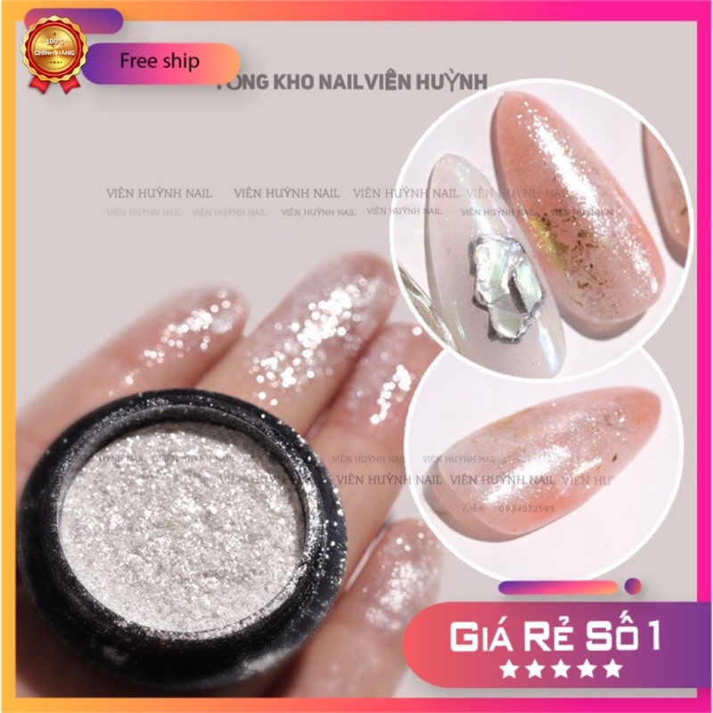 Nhũ bạc nhuyễn trang trí móng hũ nhũ đắp móng mẫu mới