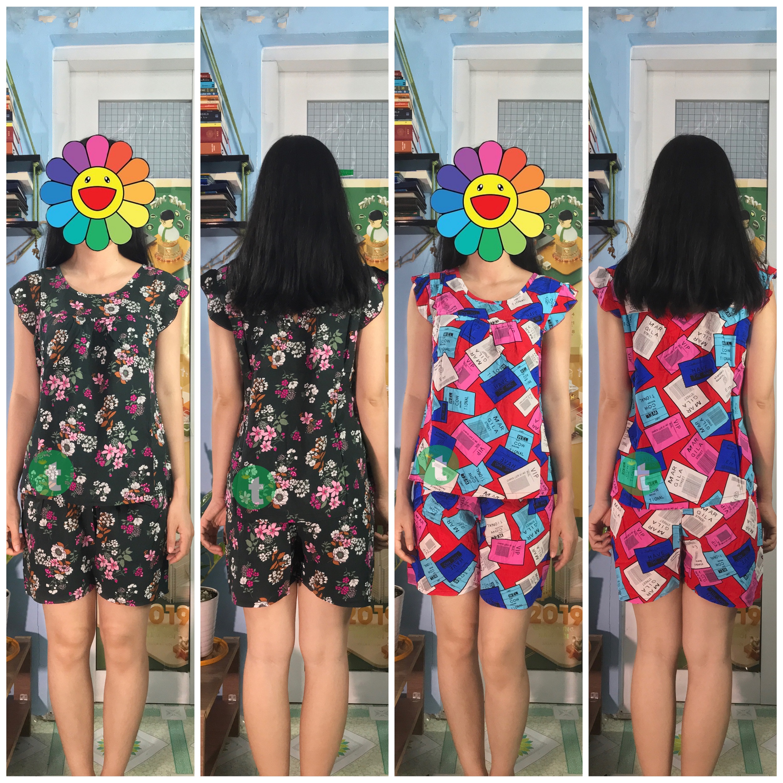 Bộ ngủ mặc nhà lanh tole, Sét bộ đùi cánh tiên