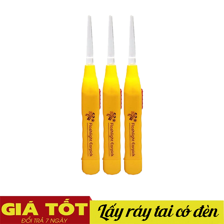 Combo 2 Lấy ráy tai có đèn - vỉ 3 đầu thay thế, Dụng cụ lấy ráy tai phát sáng cho bé,Lấy rái tai, làm sao để lấy ráy tai khô - Bộ dụng cụ lấy ráy tai có đèn led siêu sáng cao cấp dành cho bé yêu - dụng cụ không thể thiếu cho mọi gia đình