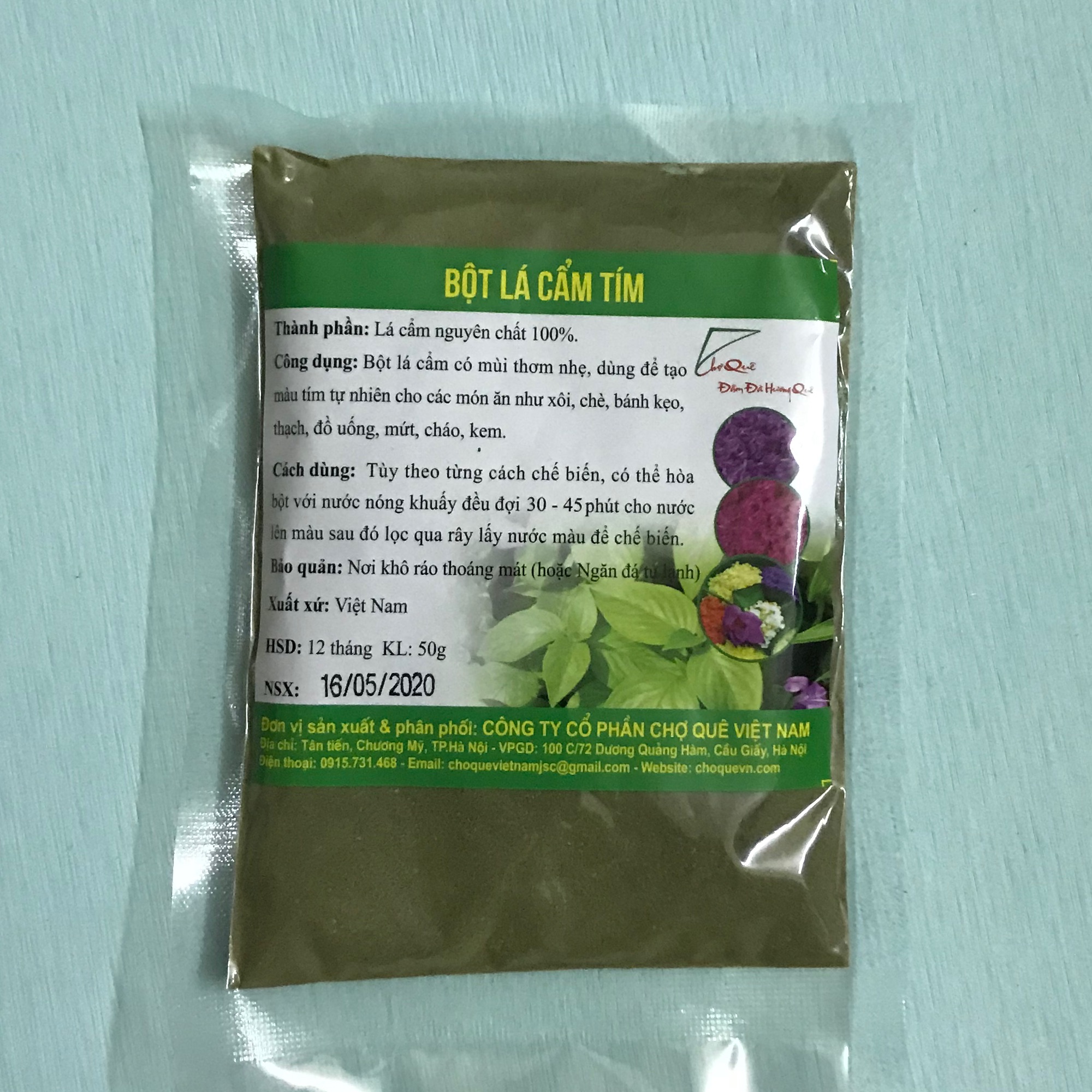 Bột lá cẩm tím nguyên chất