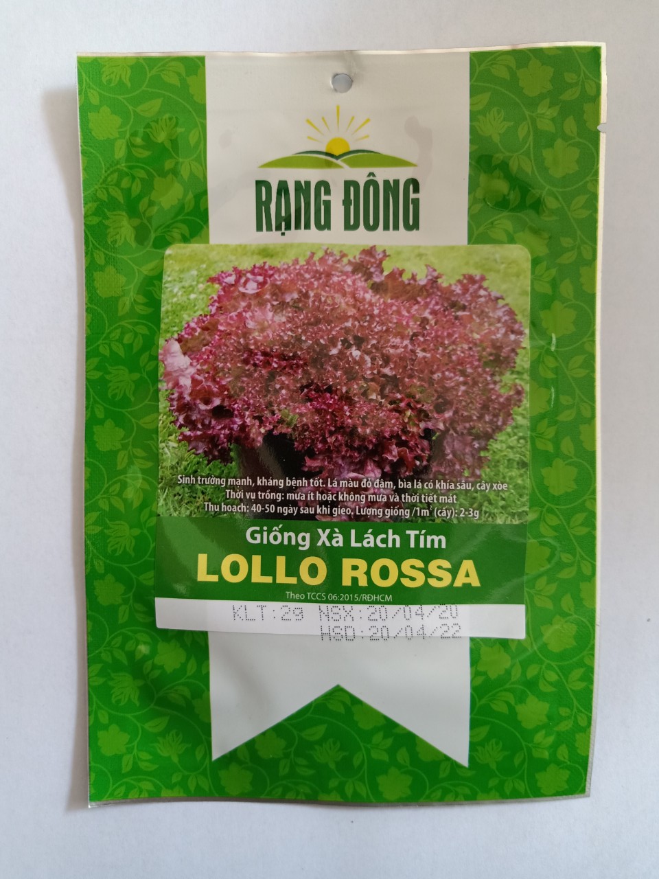 Hạt giống xà lách tím Rạng Đông