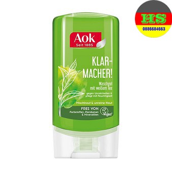 Sữa rửa mặt aok trà xanh dạng gel, xách tay đức