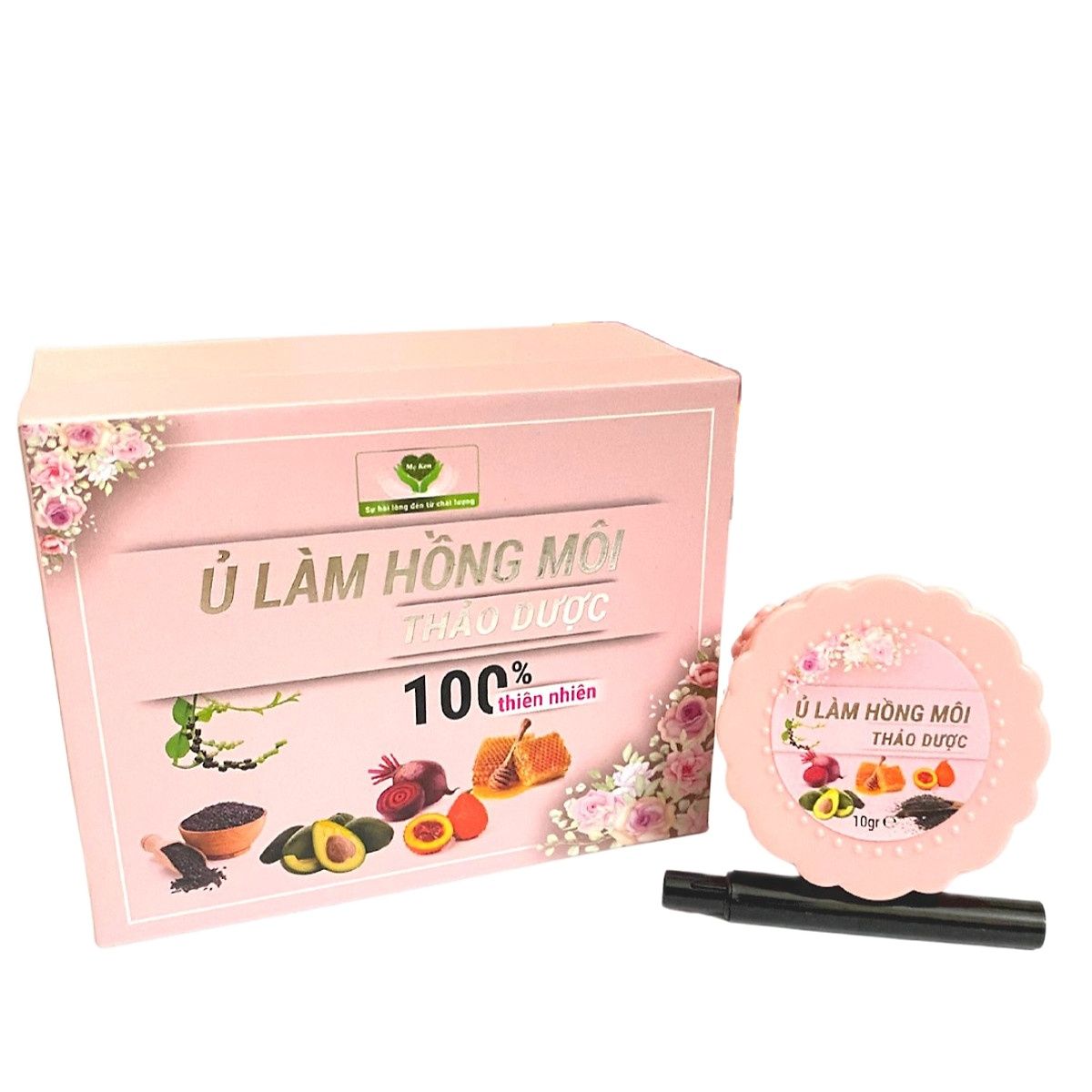 Son dưỡng môi gấc dền Mẹ Ken, ủ làm hồng môi thảo dược, dưỡng môi, dưỡng ẩm môi, giảm thâm môi, giúp môi sau phun sâm lên màu đẹp