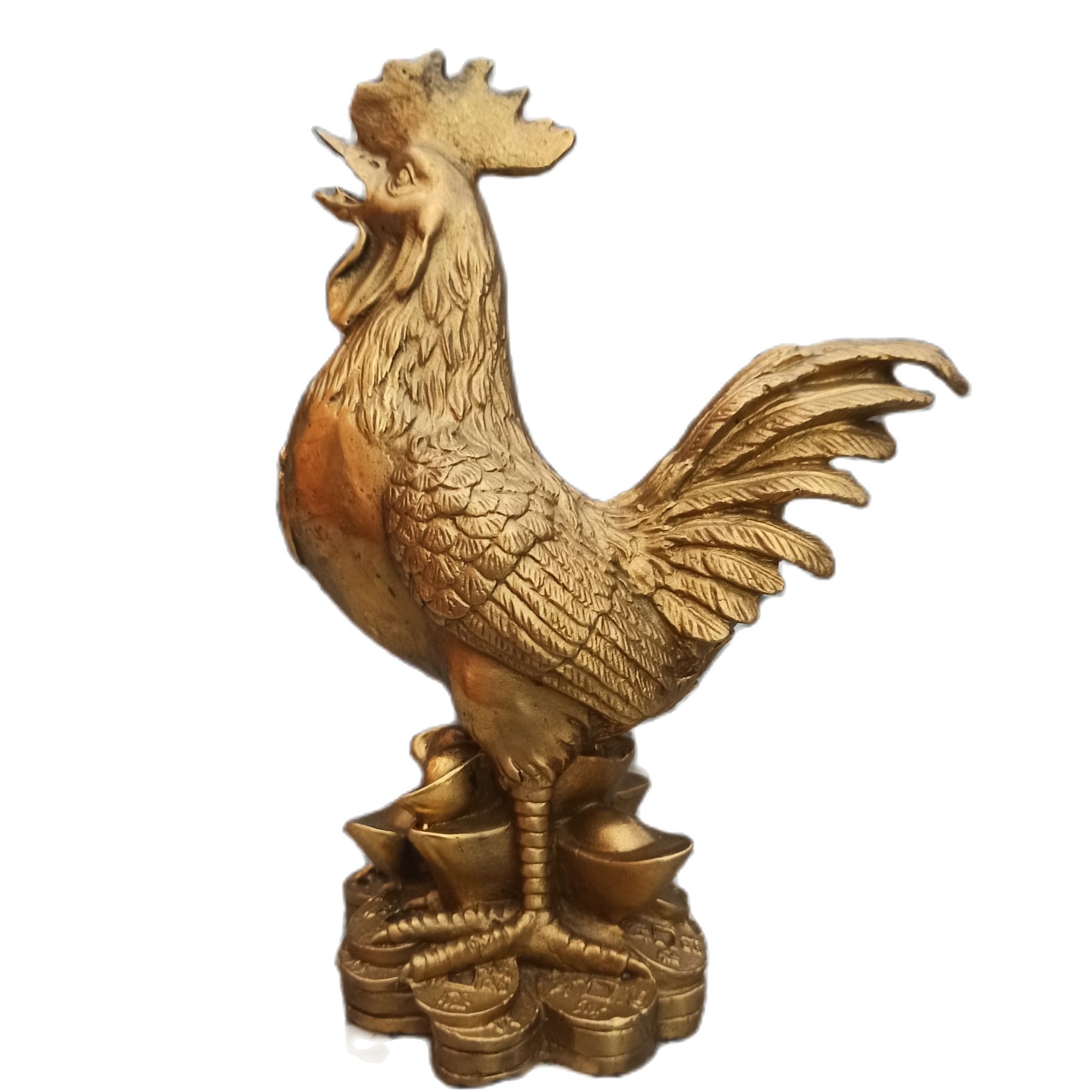 Tượng gà trống bằng đồng, tượng gà trống đắc Phúc đắc Lộc, Tường đồng phong thủy bày bàn trang trí