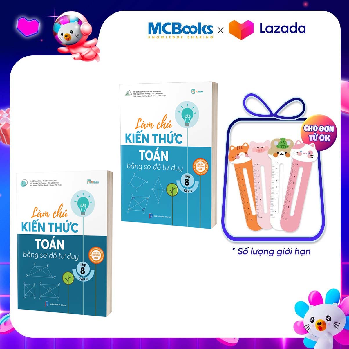 Combo Làm chủ kiến thức toán bằng sơ đồ tư duy lớp 8 - Kèm app học online