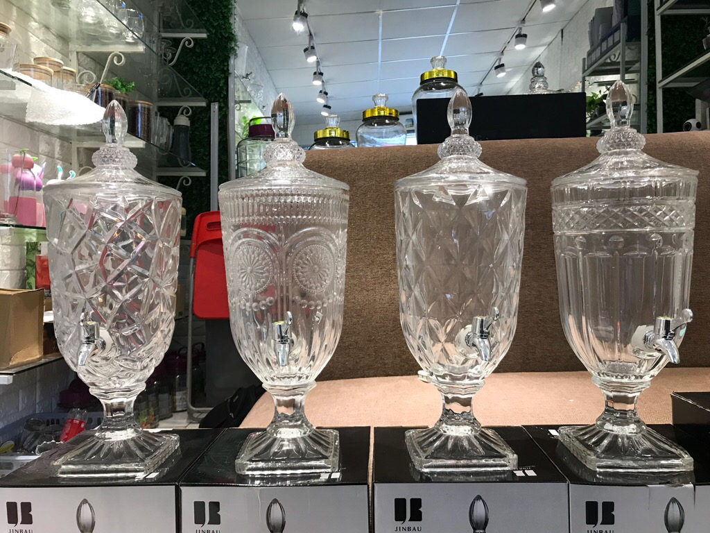 Bình đựng rượu thủy tinh có vòi cao cấp