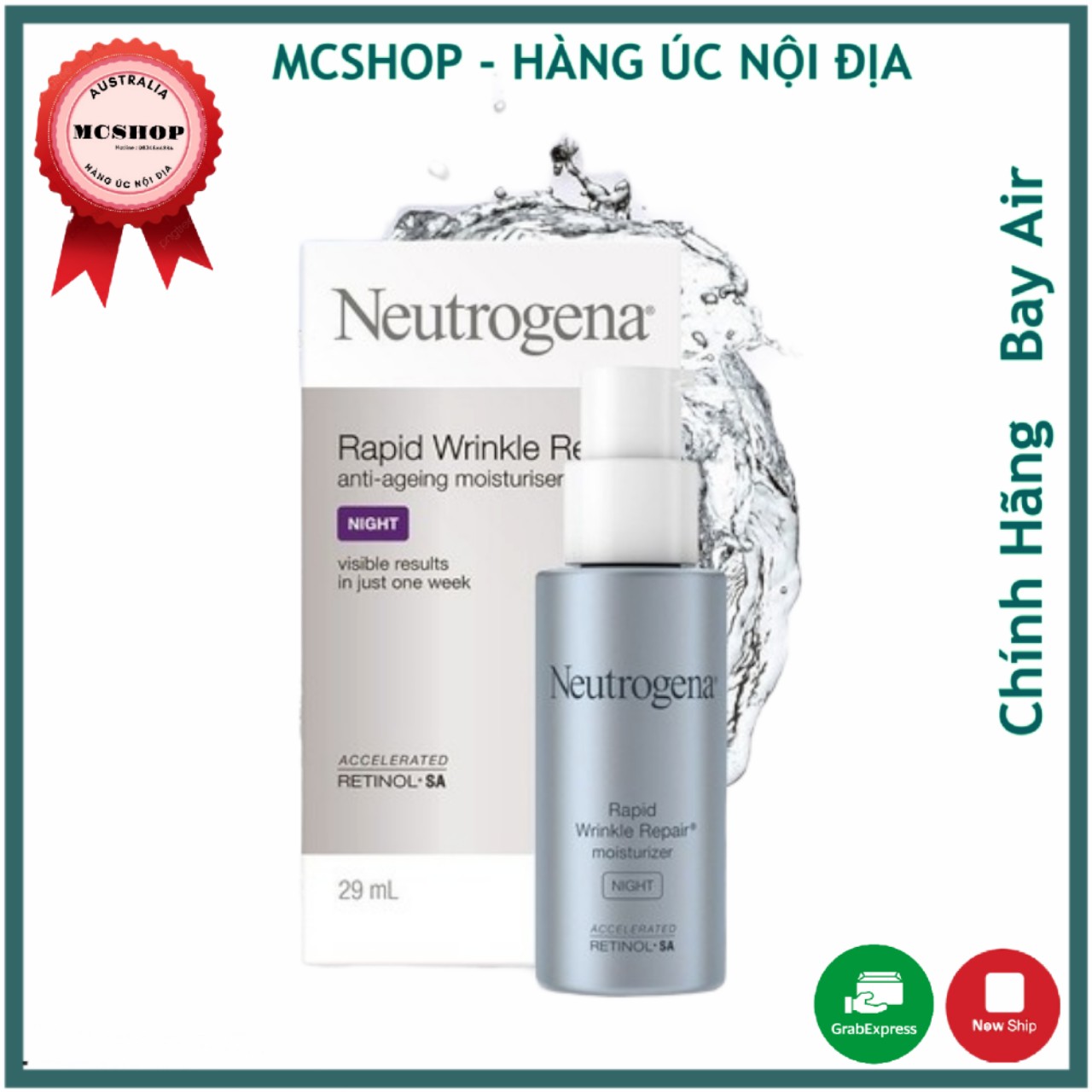 Kem Dưỡng Da Ban Đêm Neutrogena rapid wrinkle Repair Night 29ml