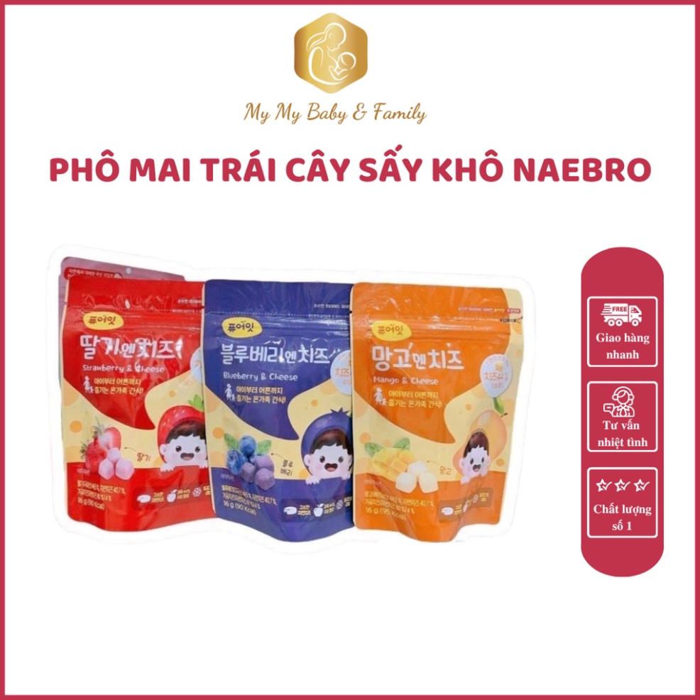 Phô mai trái cây sấy khô Naebro cho bé từ 7 tháng 16g/túi