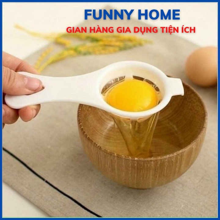 03 Dụng cụ lọc trứng, tách lòng đỏ trứng, lòng trắng trứng cho bé ăn dặm, làm bánh tiện dụng Funny Home