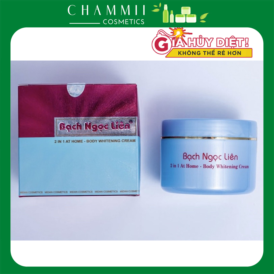 Kem body trắng da bạch ngọc liên xanh 2in1 at home body whitening cream 90g
