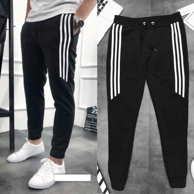 Quần jogger - quần thể thao phối 3 sọc