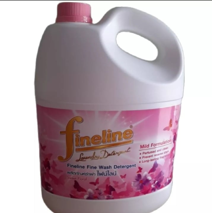 Nước giặt fineline màu hồng thái lan 3l nhập khẩu không cần xả