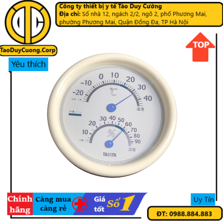 Nhiệt ẩm kế tanita tt-513 đo nhiệt độ phòng, độ ẩm