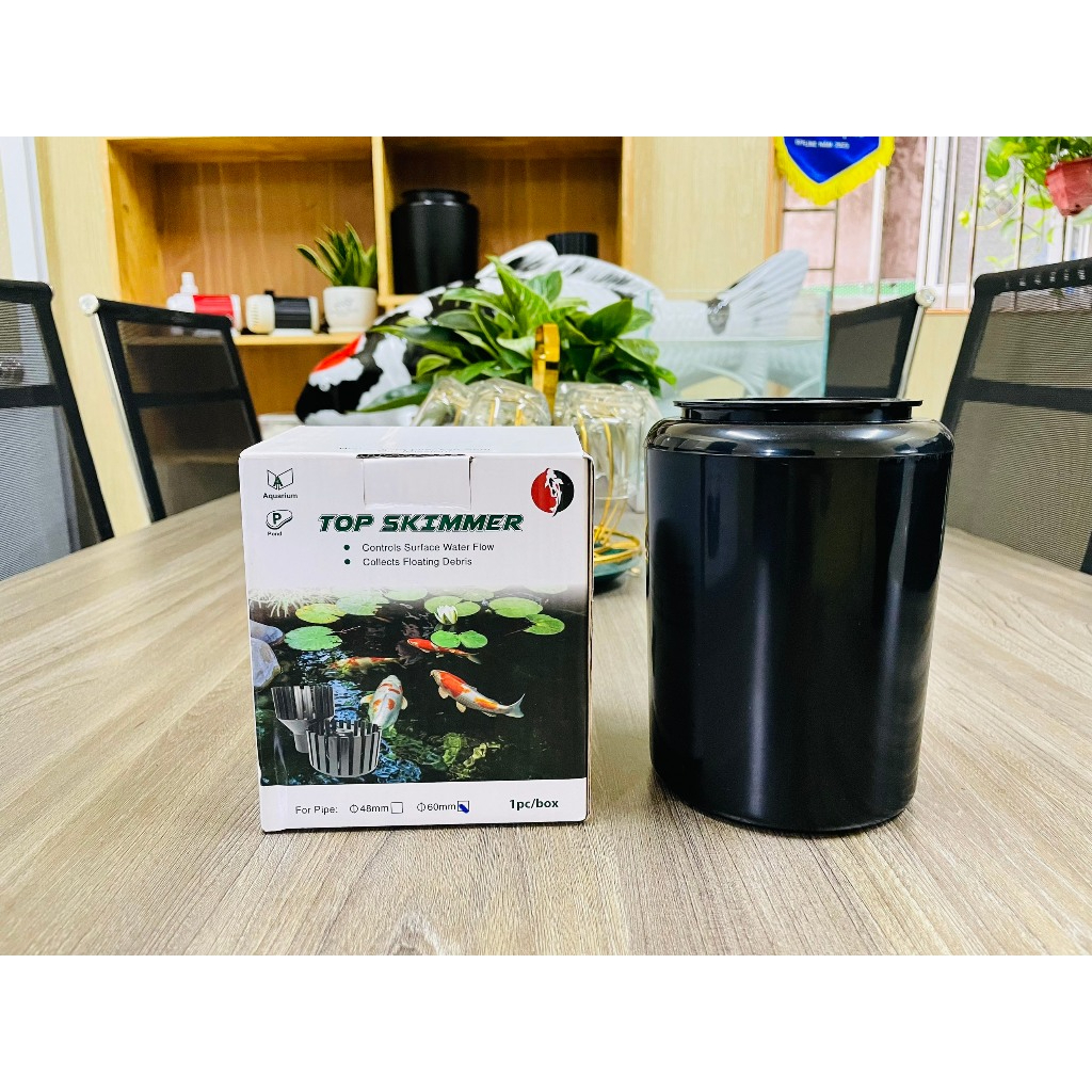 Hút mặt hồ Koi TOP SKIMMER hàng đúc chất liệu nhựa ABS sử dụng ống phi  60  kích thước to 22x20cm