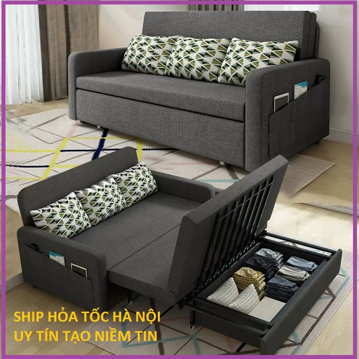 Giường sofa thông minh gấp gọn,Giường sofa đa năng,Giường sofa gấp gọn, sofa giường kéo thông minh , kích thước Rộng 1,6 m x Dài 1,9m