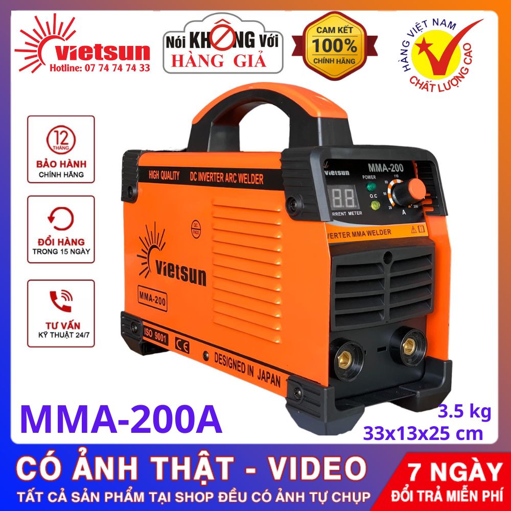 Máy hàn Vietsun MMA-200A, máy hàn điện tử Vietsun thương hiệu Việt Nam | máy hàn điện tử | máy hàn mini | máy hàn giá rẻ máy hàn tốt