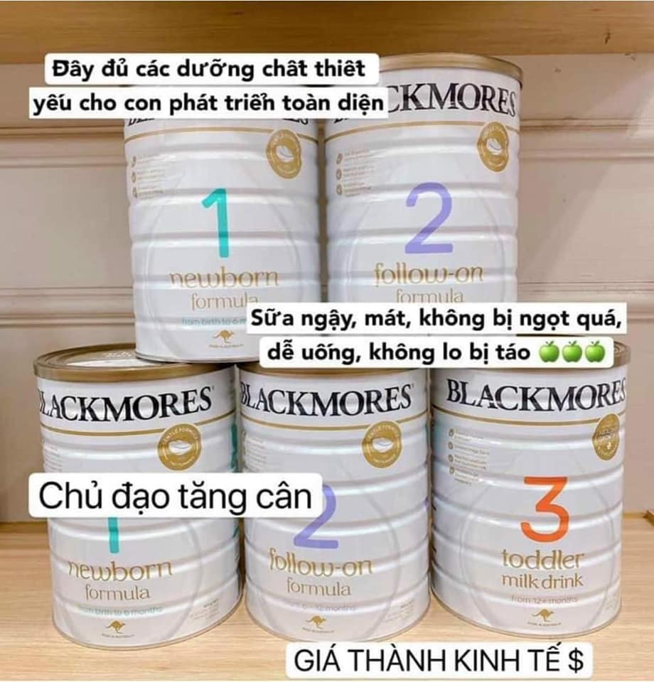 Sữa blackmores úc số 1/2/3