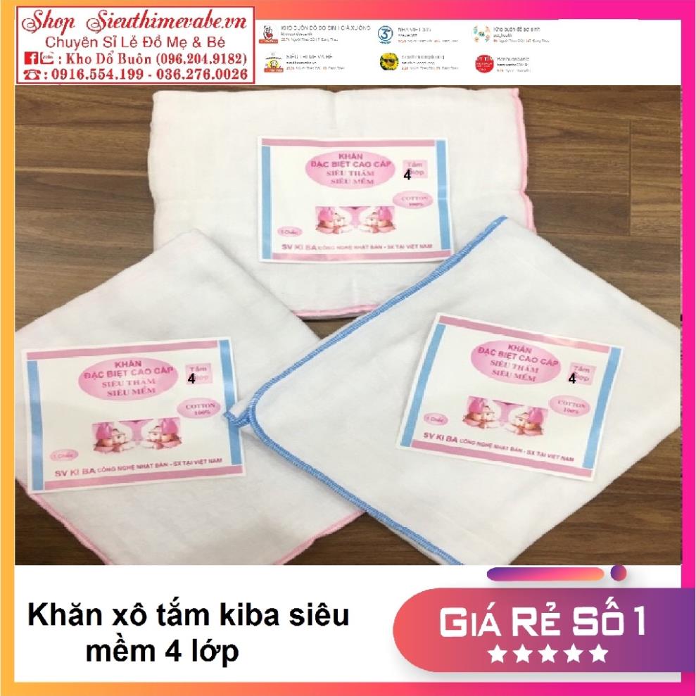 Khăn xô tắm kiba siêu mềm 4 lớp