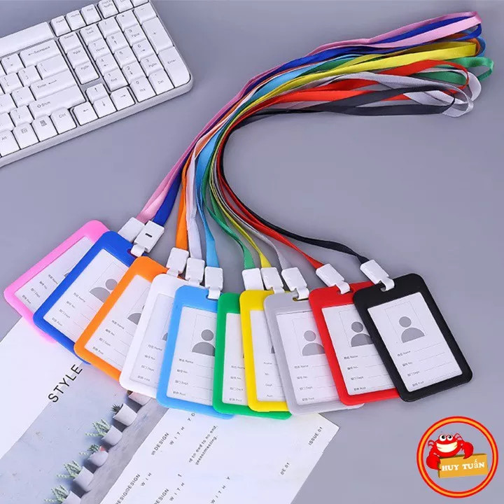 Dây đeo bảng tên nhân viên - dây đeo thẻ học sinh, Dây đeo bảng tên nhiều màu sắc (DDT01) Huy Tuấn