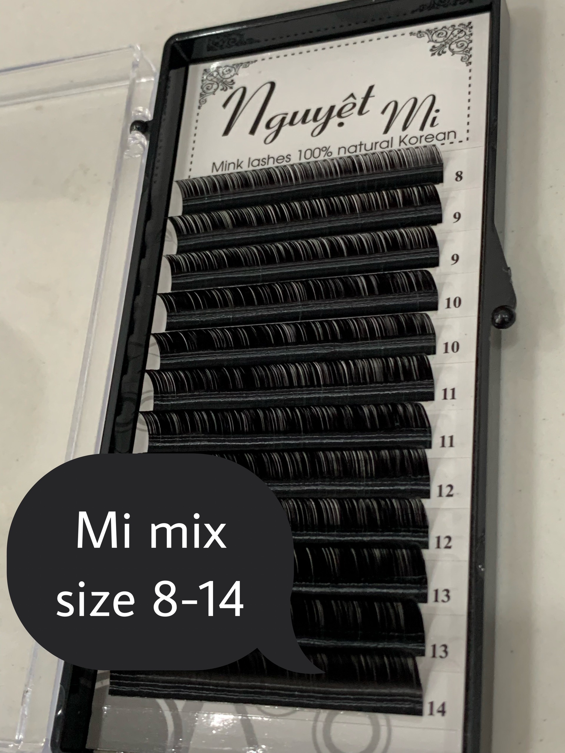 Mi khay mix đủ size 8-15mm