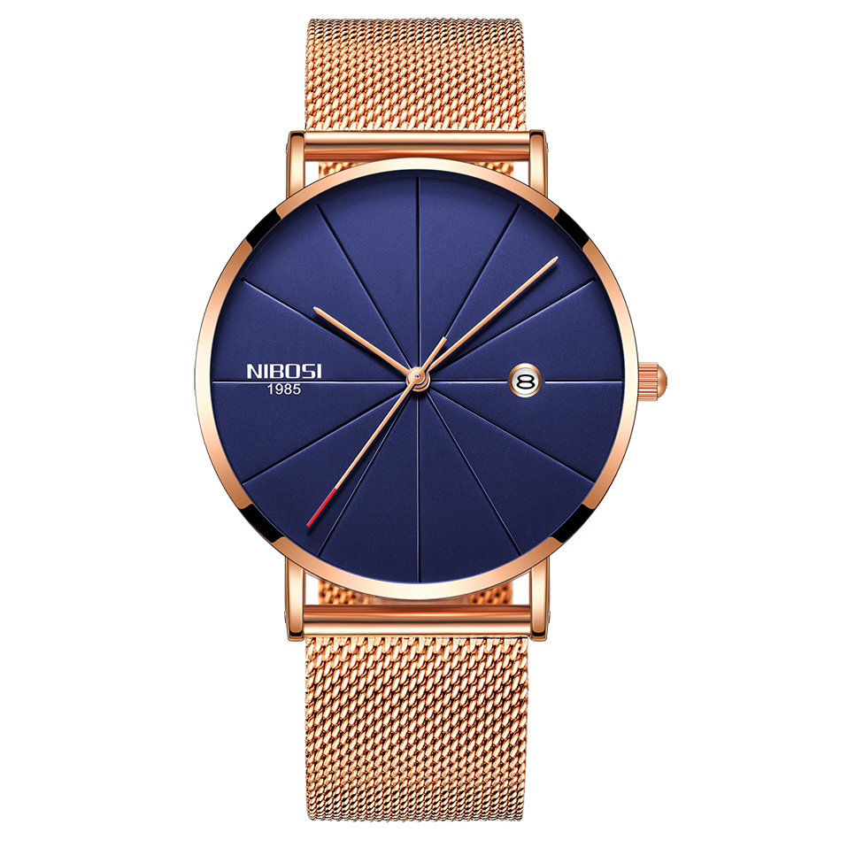 Đồng hồ nam nibosi 2321 dây inox lưới