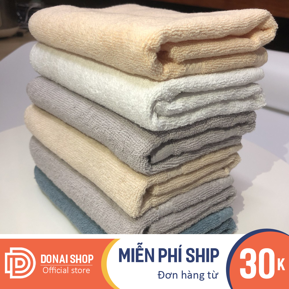 Khăn tắm cỡ trung 40x80 cm xuất Hàn Quốc 100% cotton siêu thấm phù  hợp tập gym yoga chơi thể thao tắm biển lau đầu 73.KTTT.DONAI