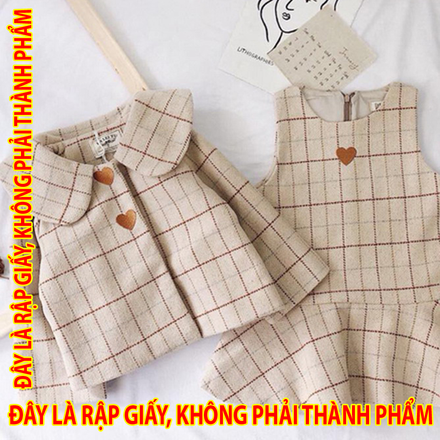 Rập giấy dc002 - set đầm 360 và áo khoác