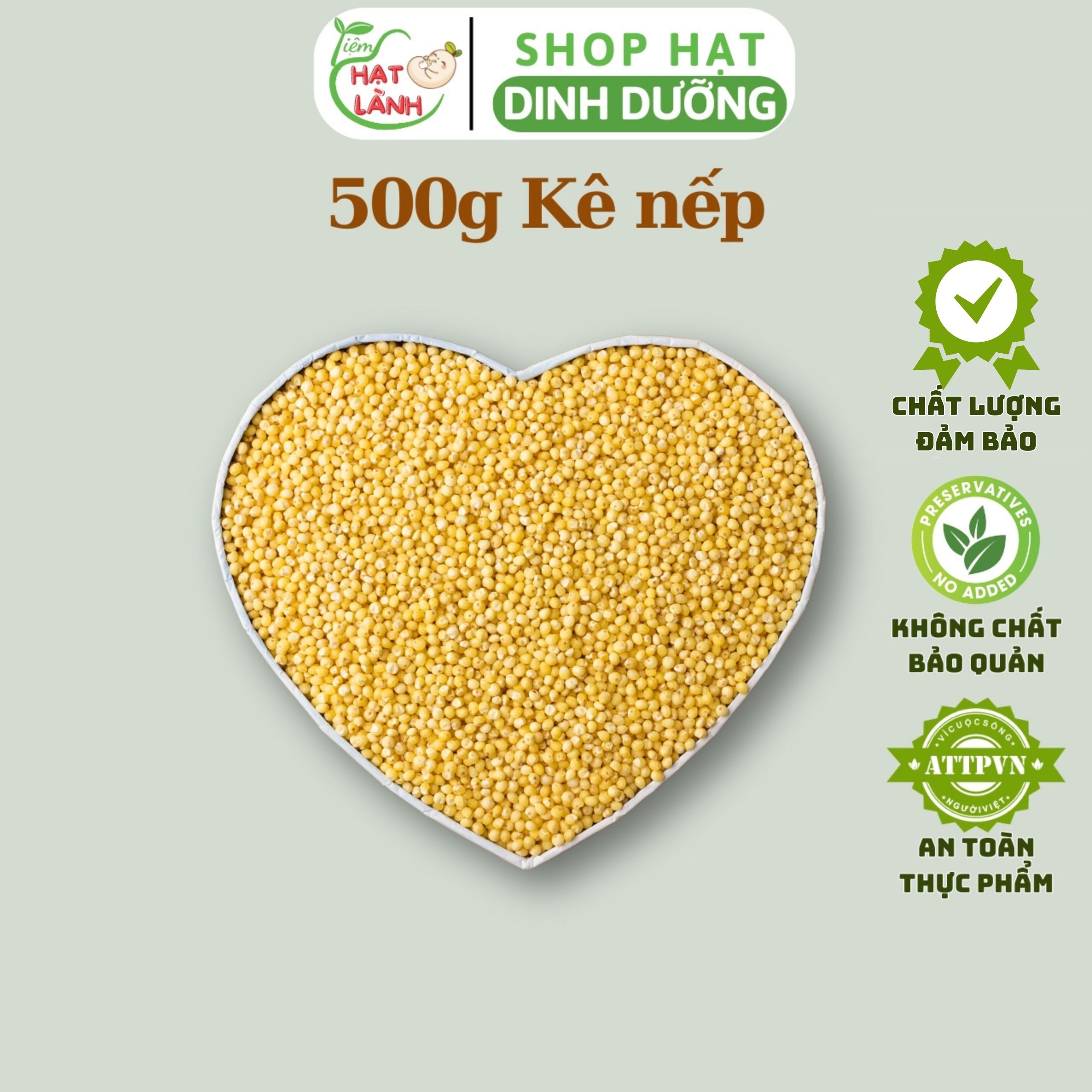 500g hạt kê nếp vàng tách vỏ loại 1 - tiệm hạt lành