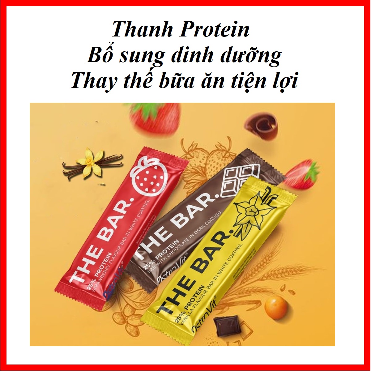 Ostrovit Protein Bar Chính hãng – Thanh bổ sung Protein tiện lợi, thay thế bữa ăn phụ, dinh dưỡng