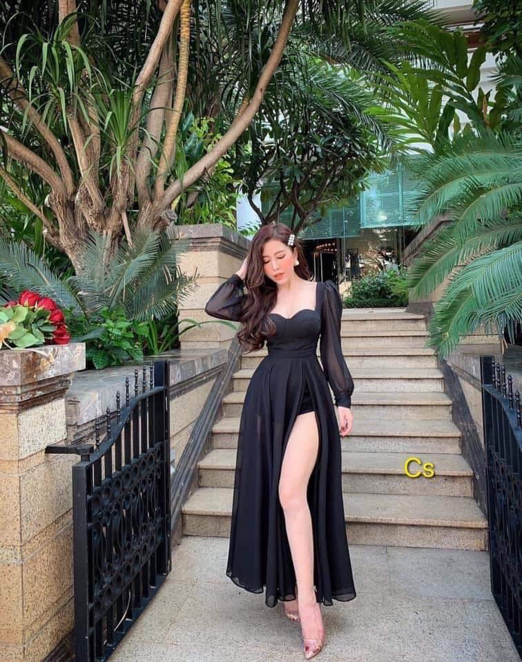 Jum short maxi phối voan y hình