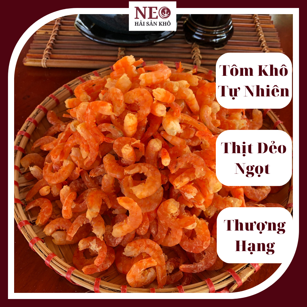 1 kg tôm khô tự nhiên thượng hạng thịt dẻo ngọt neo hải sản khô