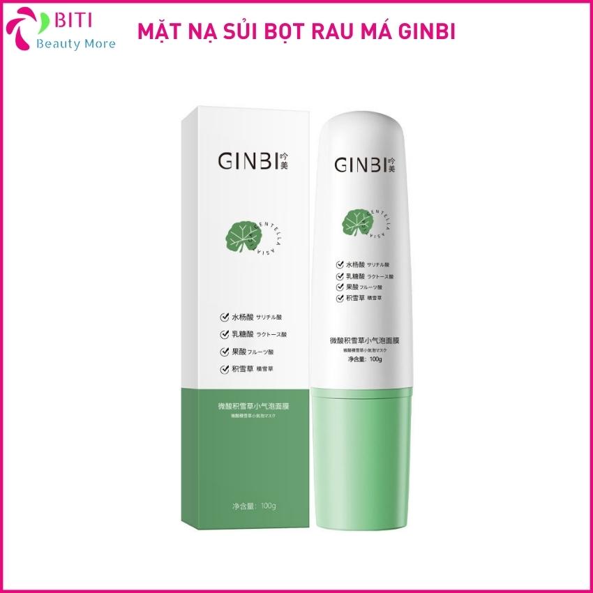 Mặt Nạ Sủi Bọt Rau Má GinBi Thải Độc, Sạch Mụn Đầu Đen Và Làm Sáng Da - BitiShop68