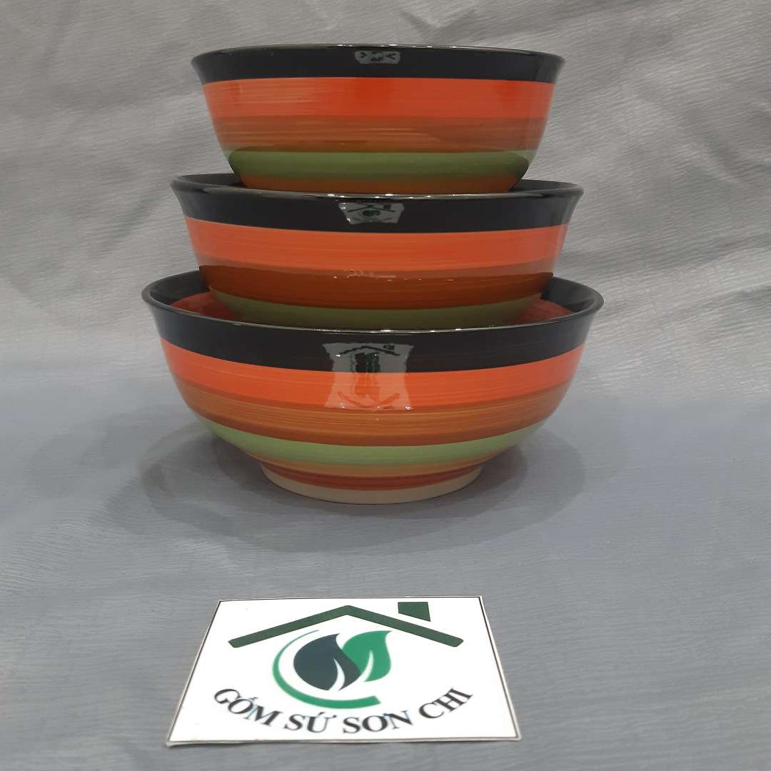Tô loe gốm sứ cầu vòng trái cây tô, ăn cơm, canh, soup