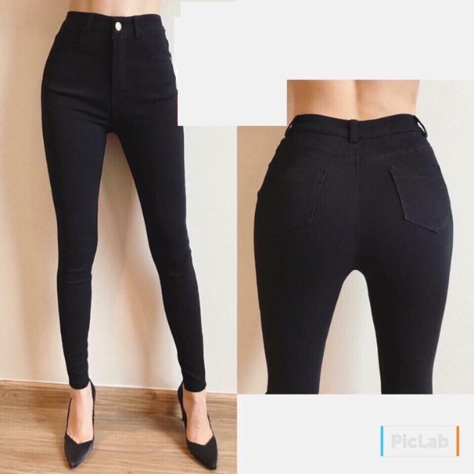 Quần Jean Nữ  Co Giãn TNN 02-6 Đen Trơn Nữ (Có Size Đại)  Hoặc Áo Thun Trơn