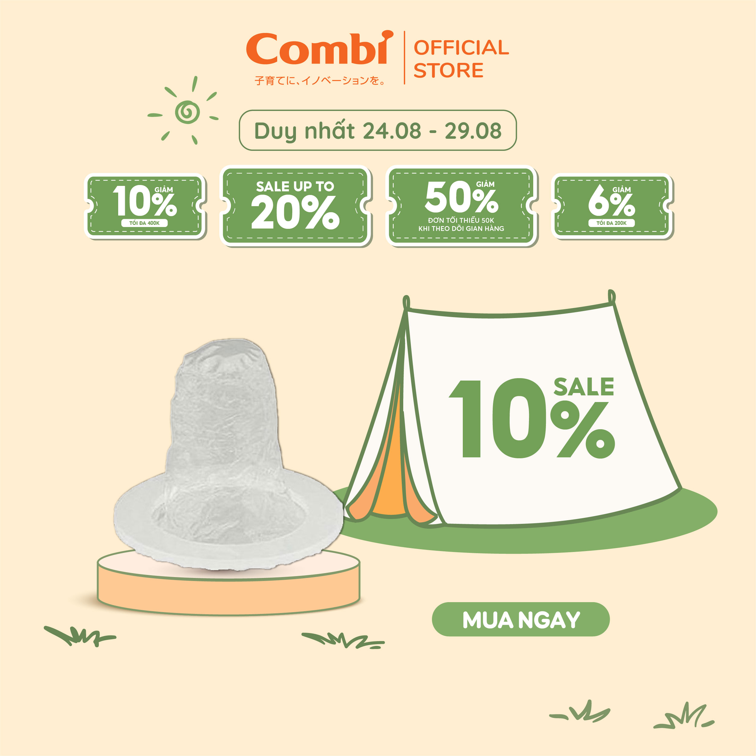 Hộp miếng bọc thăm tai Combi