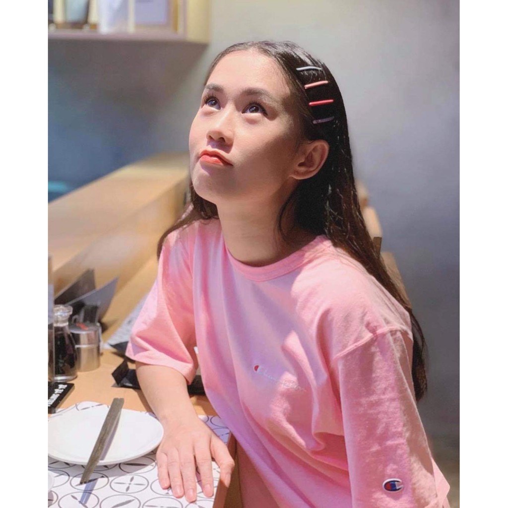Áo phông champion thêu - garment dyed embroidered tshirt
