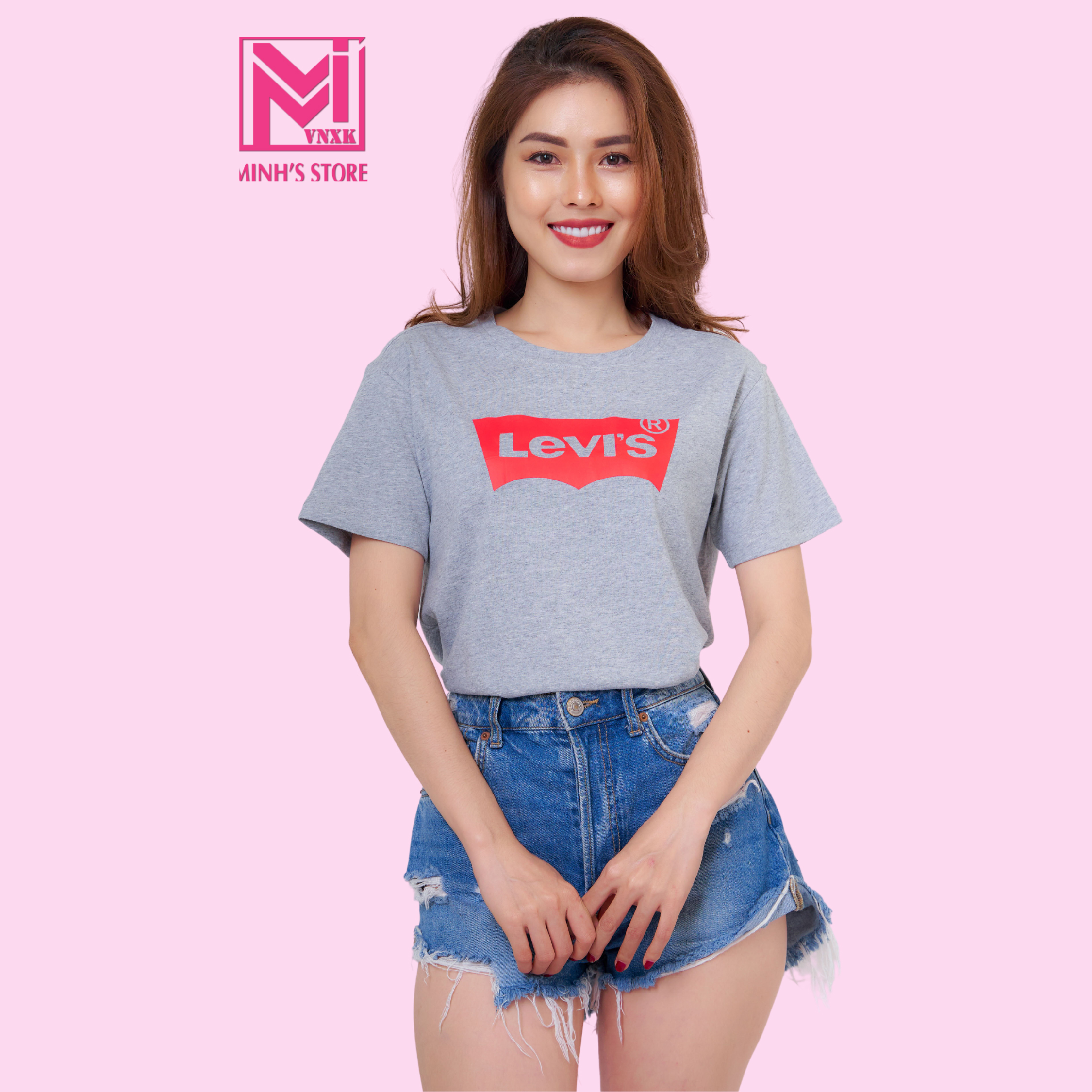 Áo thun nữ đẹp form rộng tay lỡ chất liệu vải mềm mịn cao cấp co giãn thoáng mát không xù lông Levis [LV-VNXK]
