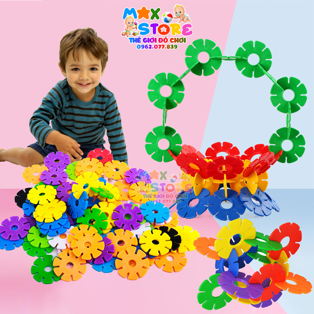 Túi lego hoa cúc trơn nhiều màu sắc hãng tongcai cho bé chơi lắp ghép sáng tạo
