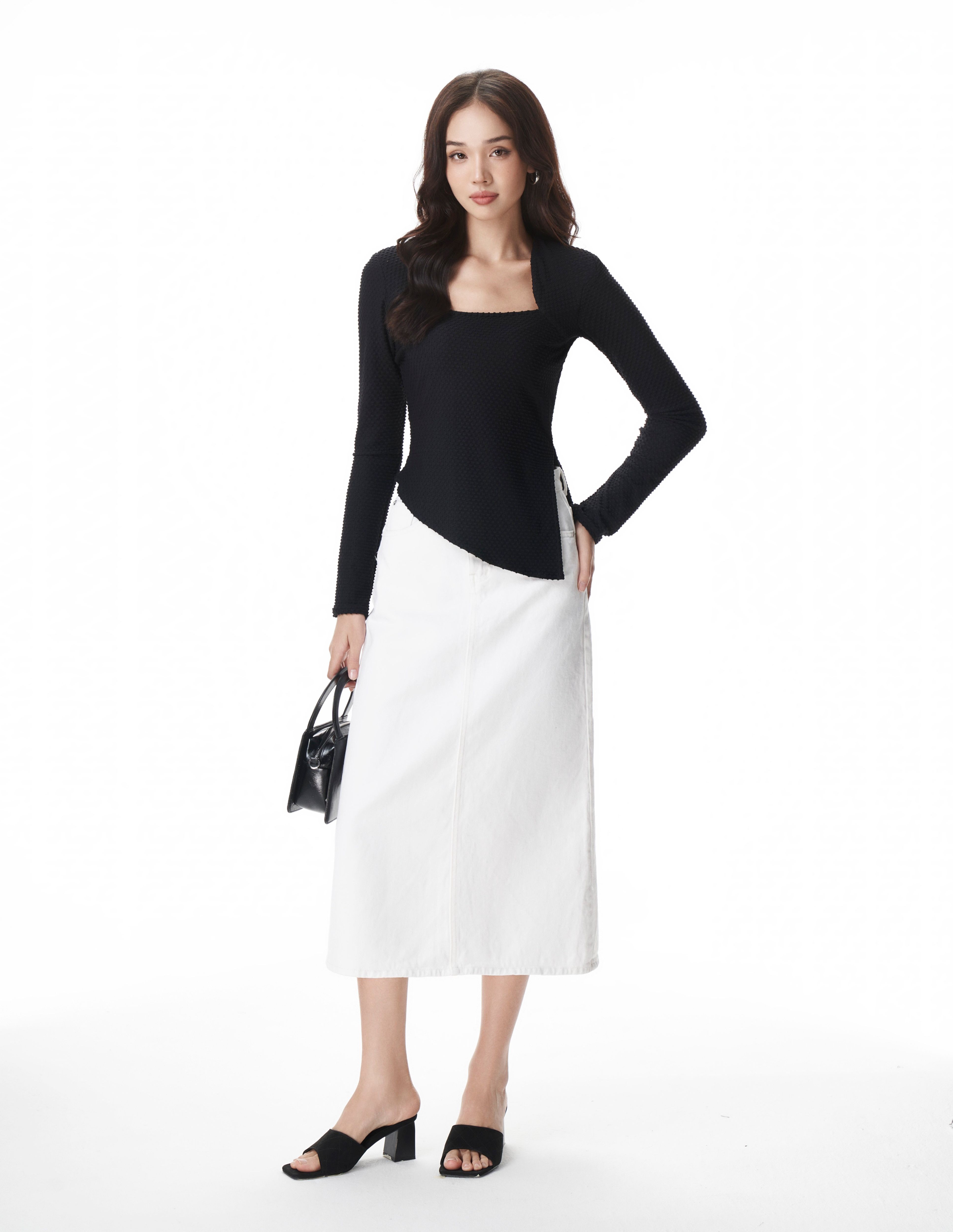 Olv - chân váy wynn denim skirt