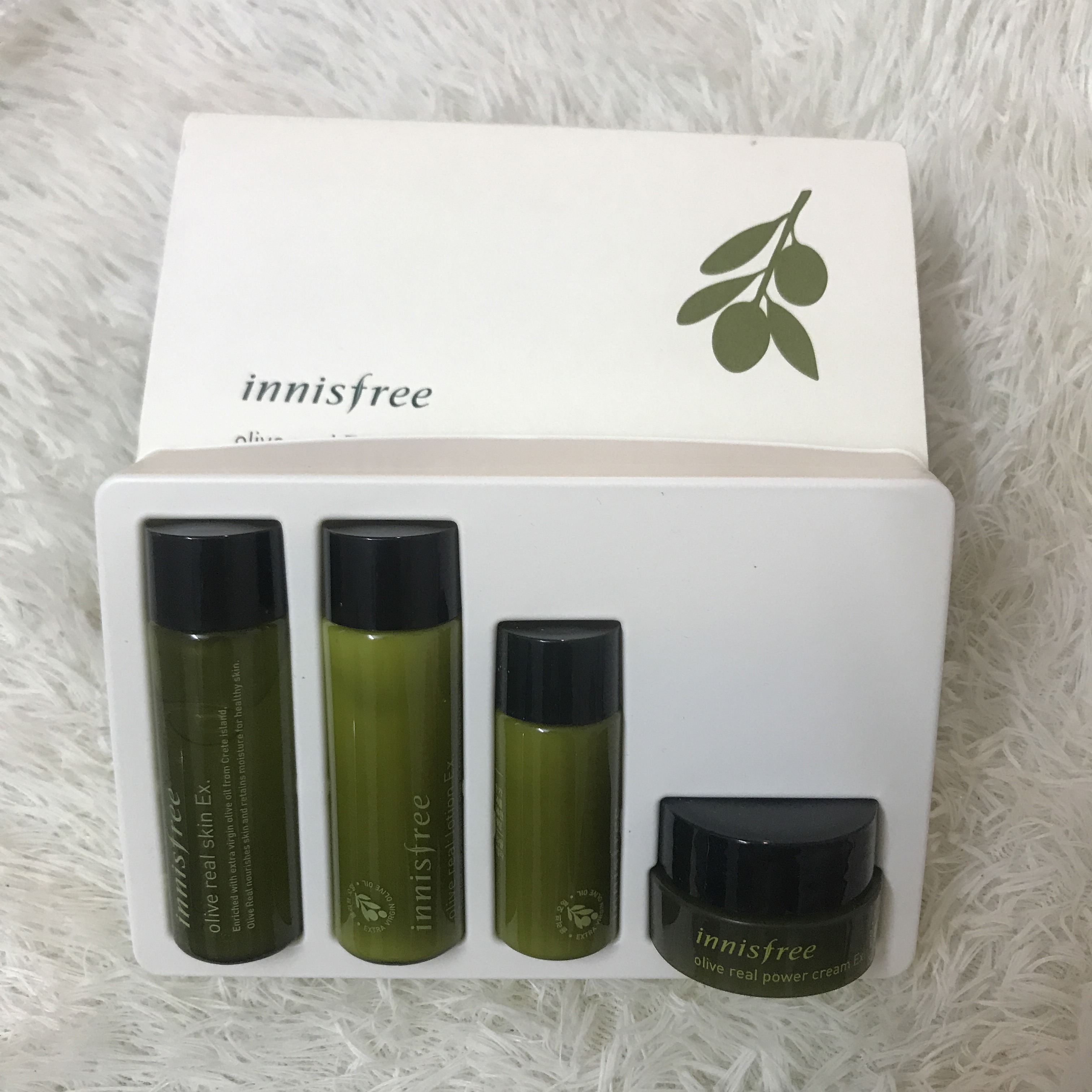 Bộ Dưỡng Cho Da Khô Innisfree Olive Real Ex. Special Kit 4 Sp [ Chính Hãng ]
