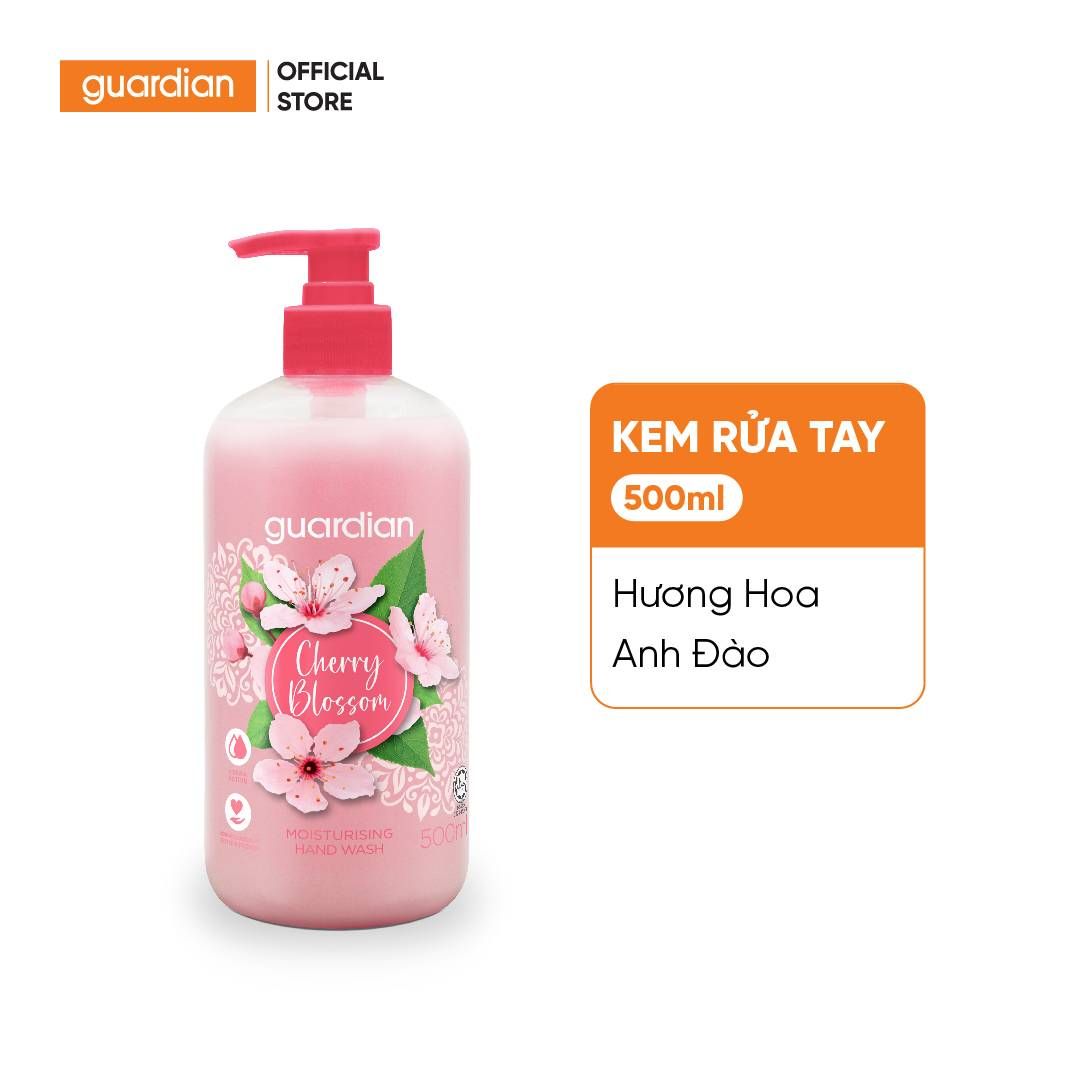 Nước Rửa Tay Dạng Kem Dưỡng Ẩm Guardian Essential Cherry Blossom Moisturising Cream Hand Wash Hương 