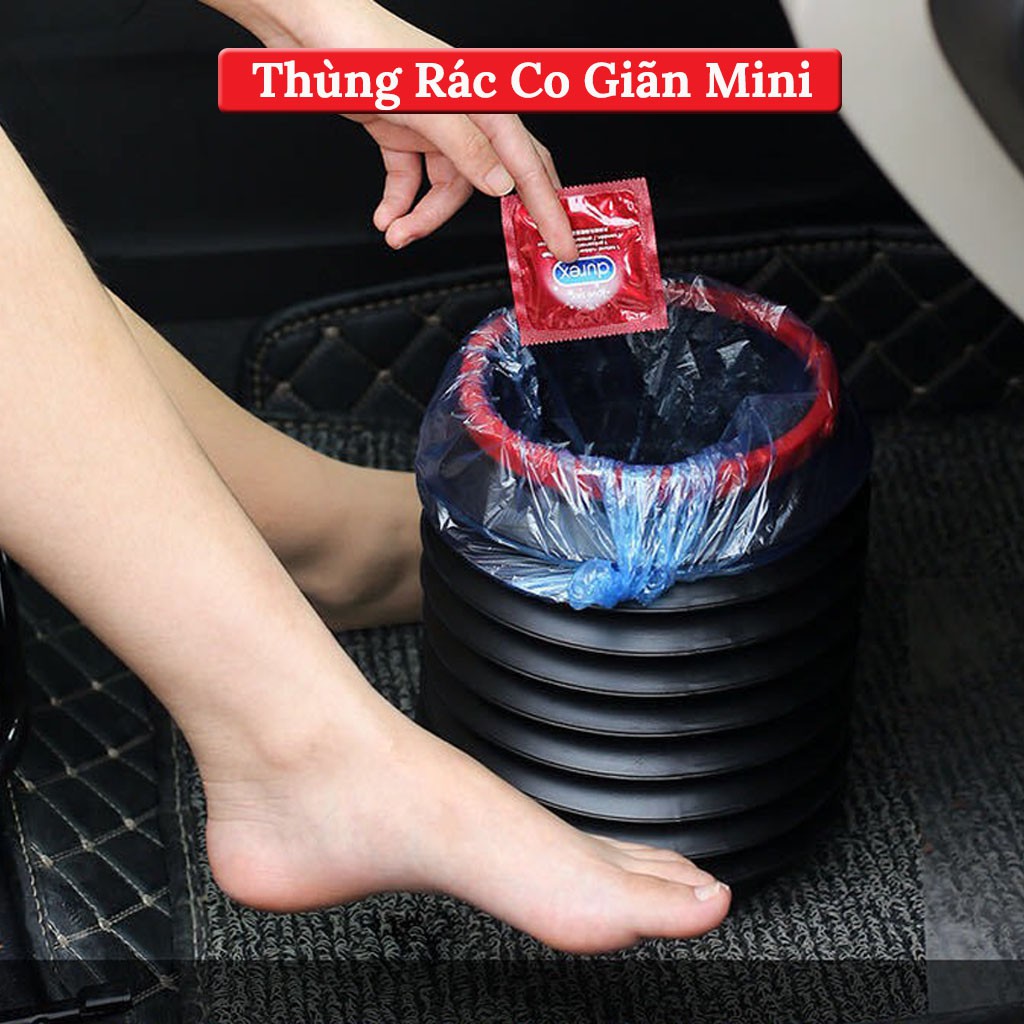 Thùng rác co giãn mini để trên ô tô – dung tích 4l